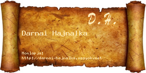 Darnai Hajnalka névjegykártya